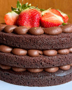 Chocolate Strawberry Layered, view 2, eggless bakes by Oh! My Dessert