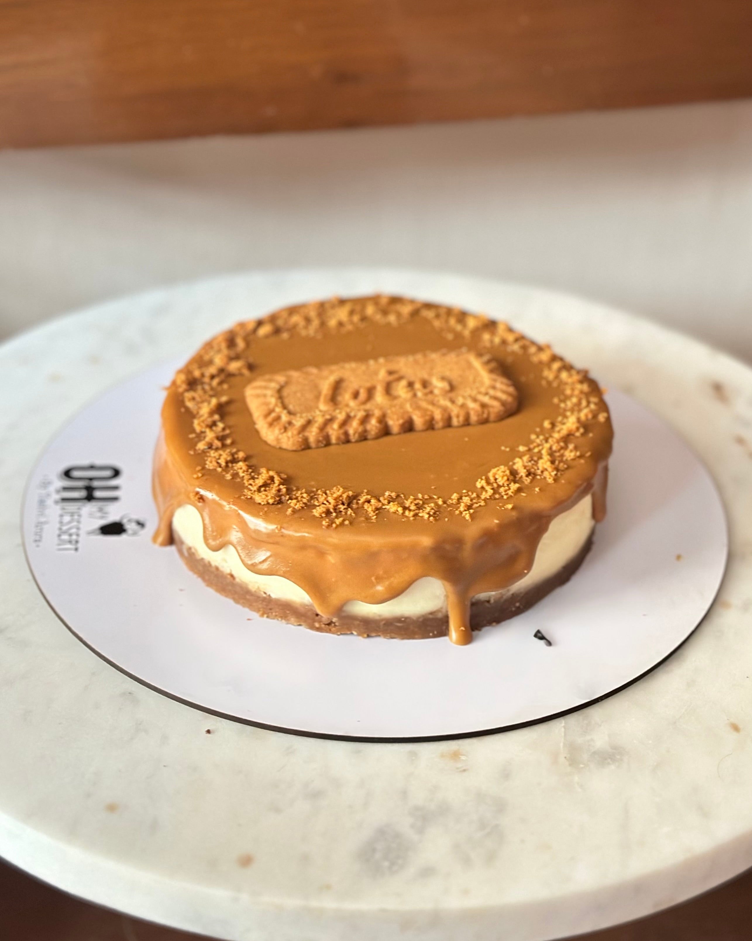 Lotus Biscoff Cheesecake, eggless, freshly baked by Oh! My Dessert in Vikaspuri, West Delhi