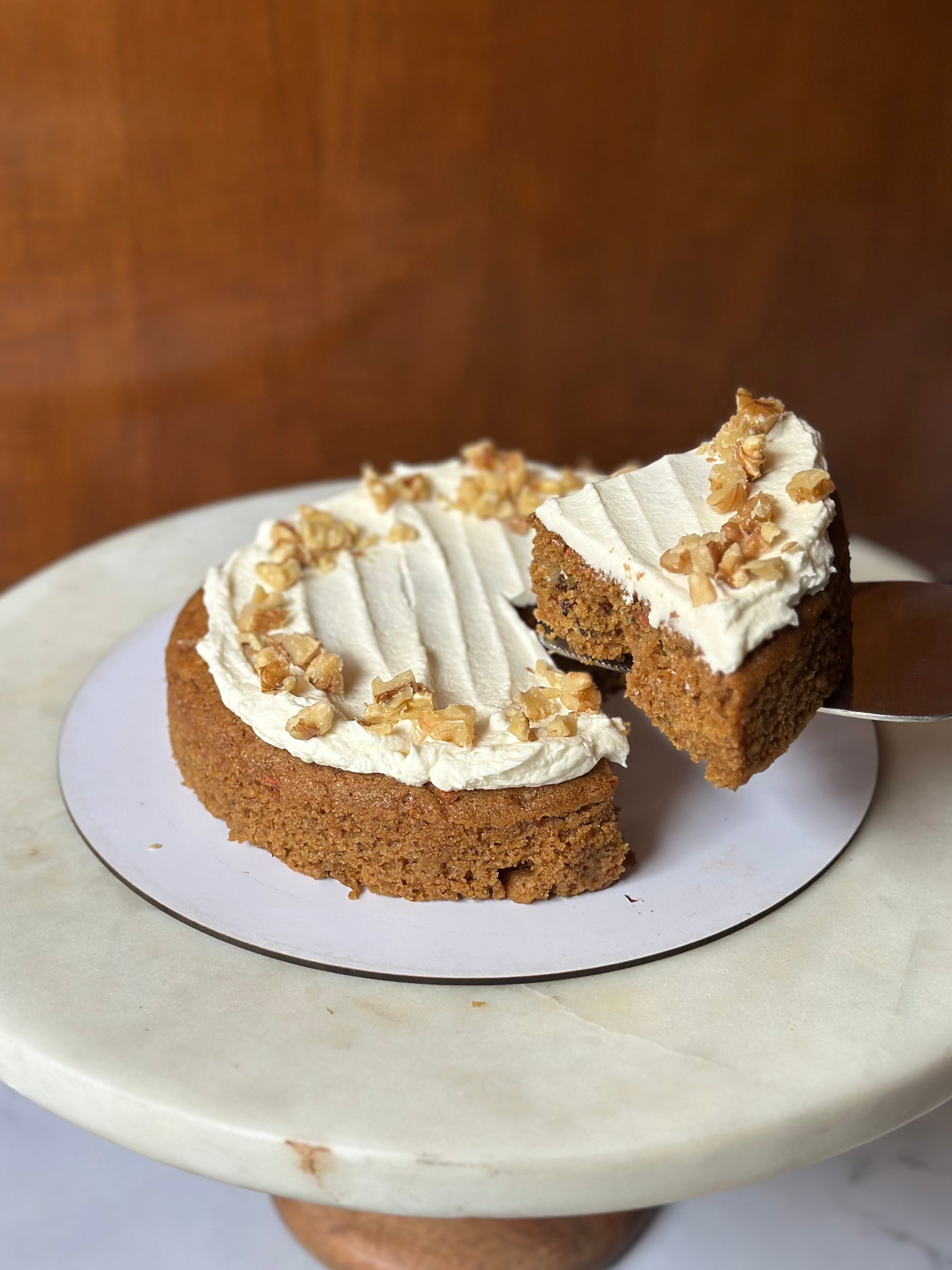 Carrot, Cinnamon & Cream Cheese Tea Cake, view 2, eggless bakes by Oh! My Dessert